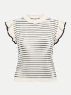 JDY Bluse mit Rundhals 177922001-Cloud Dancer/W. BLACK STRUCTURE bei Robert Ley
