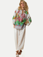 Emily Van Den Bergh Tunika- Bluse mit Ballonärmel 190-white mult bei Robert Ley