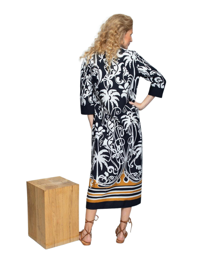 Emily Van Den Bergh Tunikakleid mit Palmenprint bei Robert Ley