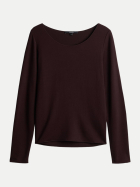 someday Basicshirt Kirosa soft long 40047-mahogany bei Robert Ley