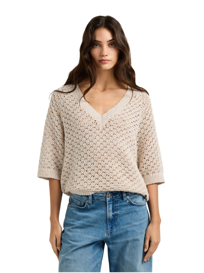 Pepe Jeans Strickpullover Amber mit V- Ausschnitt bei Robert Ley
