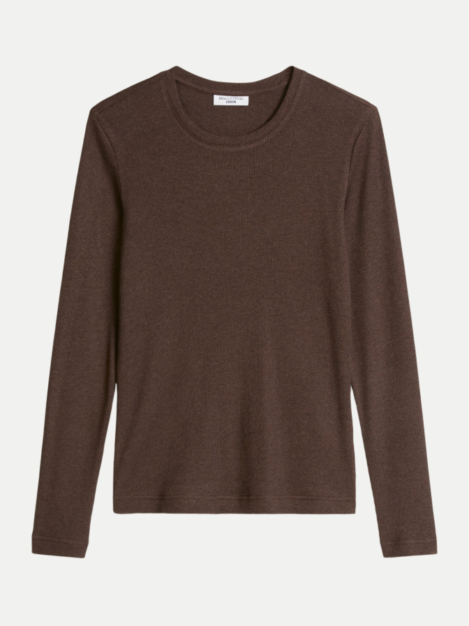 Marc O'Polo DENIM Rippjersey-Longsleeve bei Robert Ley