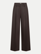 Seductive Wide-Leg Bundfaltenhose Chrissy 690-Dunkelbraun bei Robert Ley