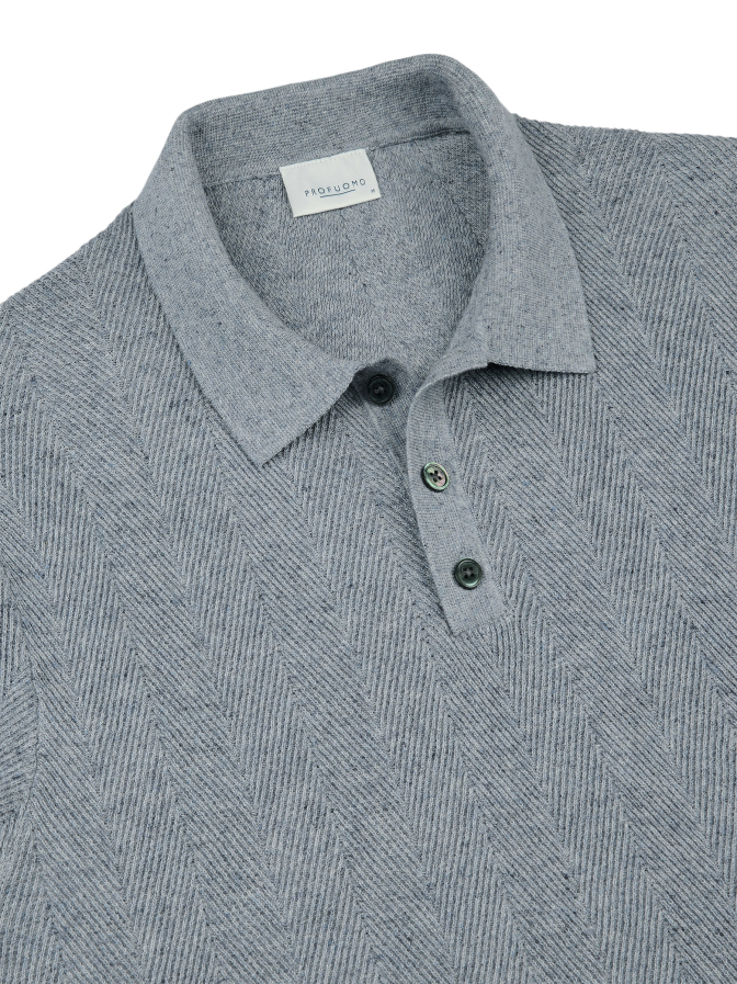 PROFUOMO Poloshirt aus Baumwoll-Leinen-Mix bei Robert Ley