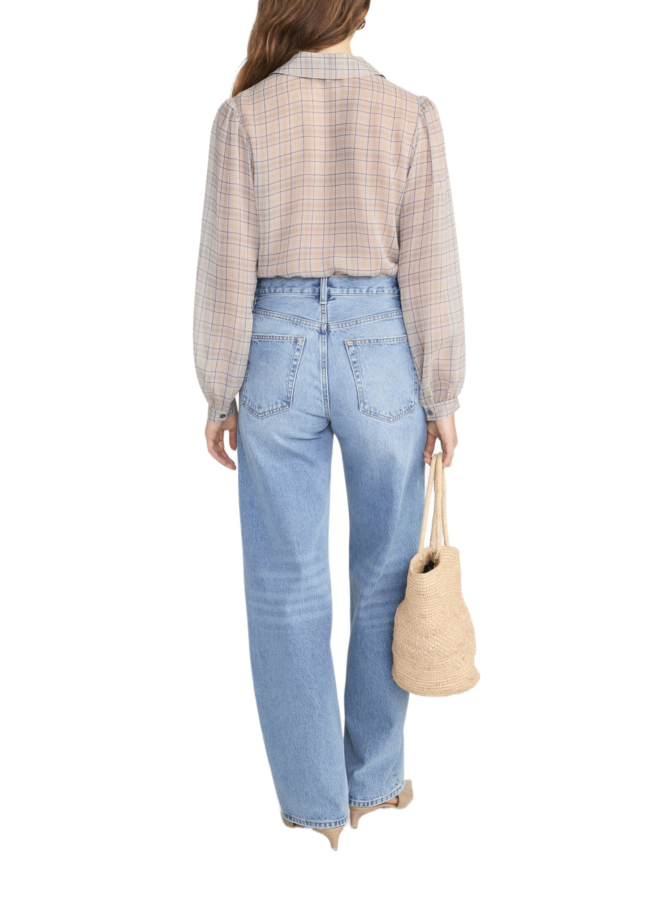 Frame Seidenbluse mit Karomuster bei Robert Ley