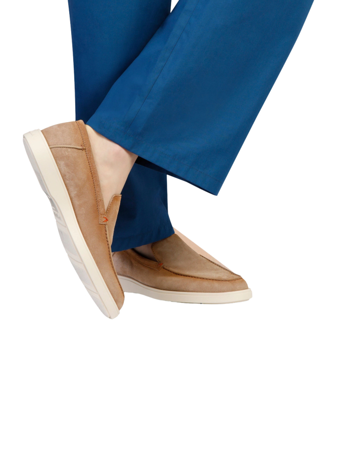 Santoni Loafer aus Veloursleder bei Robert Ley