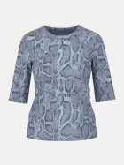 Marc Cain T-Shirt mit Animal Print 318-niagara mist bei Robert Ley