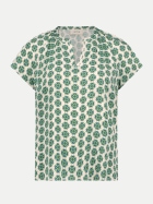 Cartoon Bluse mit Allover-Print 5880-Green/Blue bei Robert Ley