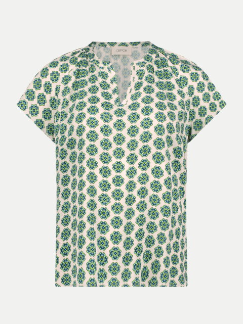 Cartoon Bluse mit Allover-Print bei Robert Ley