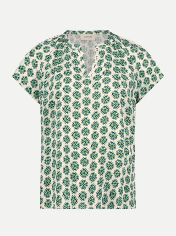 Cartoon Bluse mit Allover-Print bei Robert Ley