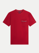 Tommy Hilfiger T-Shirt aus Piqué-Jersey XIT-RED bei Robert Ley