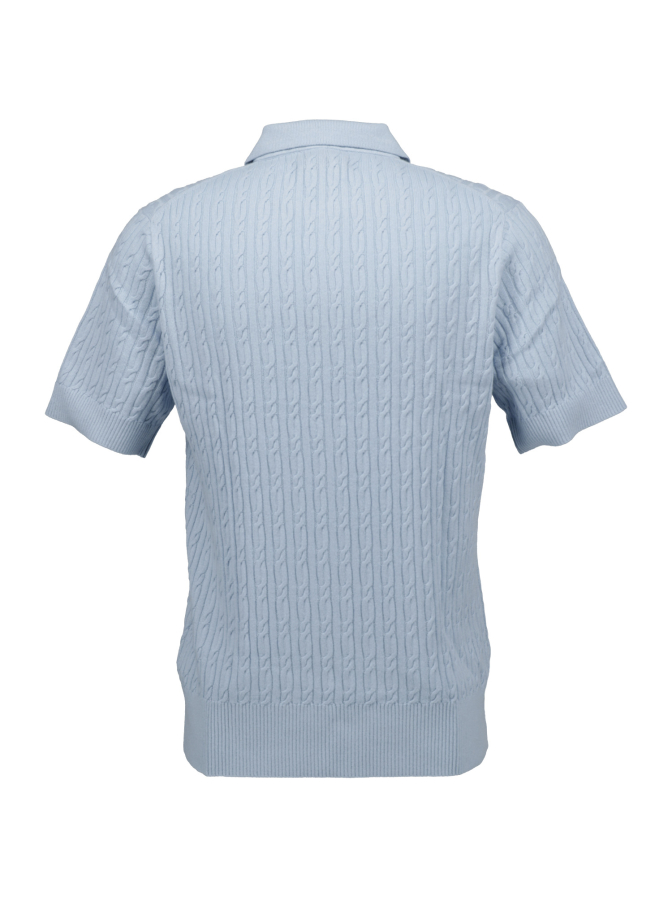 FTC Cashmere Strickpolo mit Zopfmuster bei Robert Ley