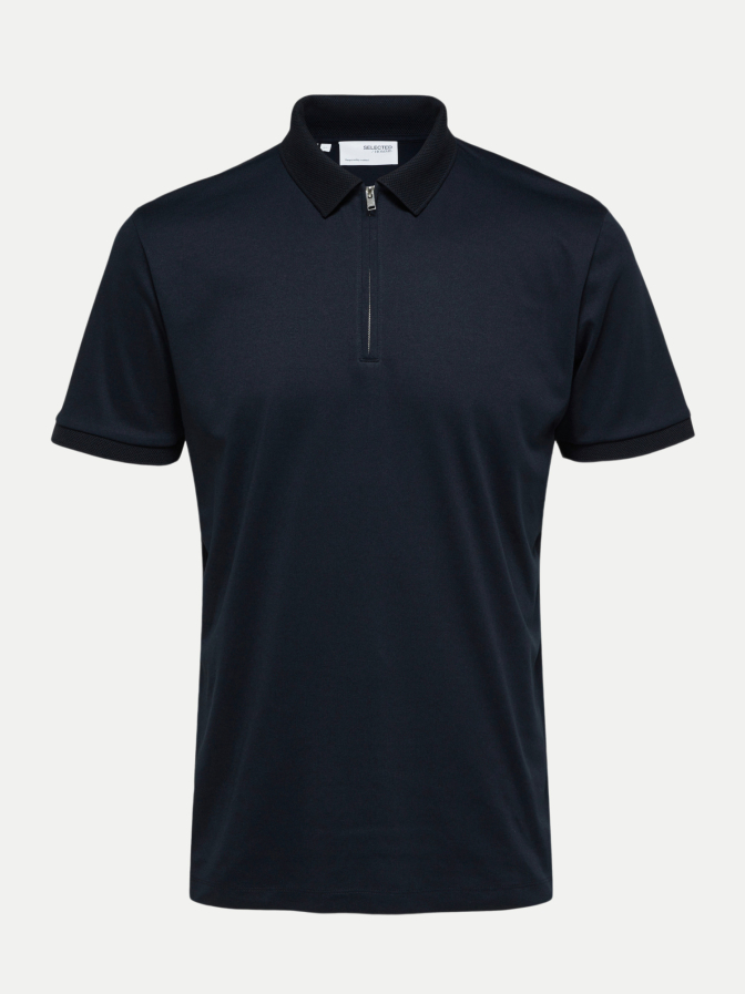 SELECTED HOMME Polohemd mit Reißverschluss bei Robert Ley