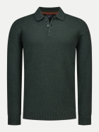 NZA New Zealand Auckland Langarm-Poloshirt 1784-DARK HUNTER MELANGE bei Robert Ley