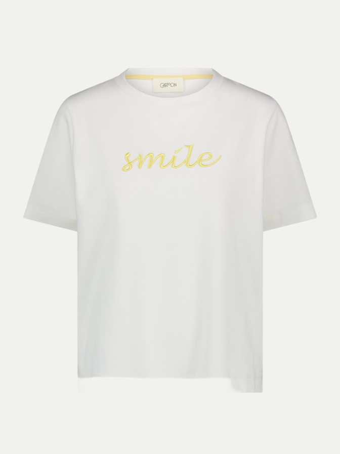 Cartoon T-Shirt mit Schriftzug Smile bei Robert Ley