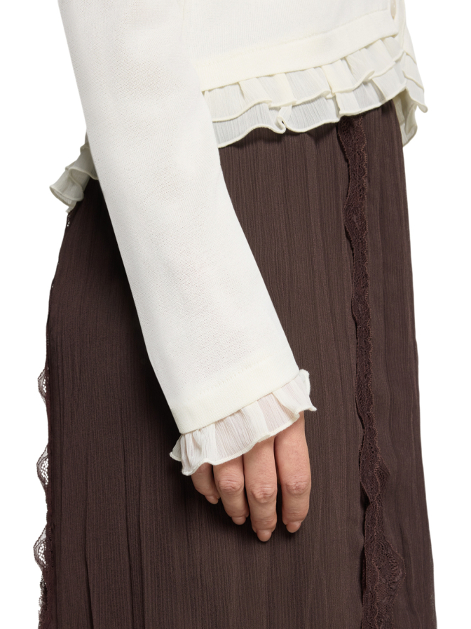 Cartoon - Daydream Strickjacke mit Rüschendetails bei Robert Ley