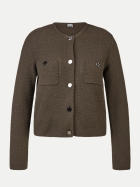 Rabe Moden Strickjacke mit Schmuckknöpfen 7694-MOKKA bei Robert Ley