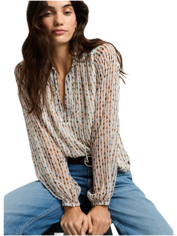Pepe Jeans Bluse mit Ikat-Muster FALINA bei Robert Ley