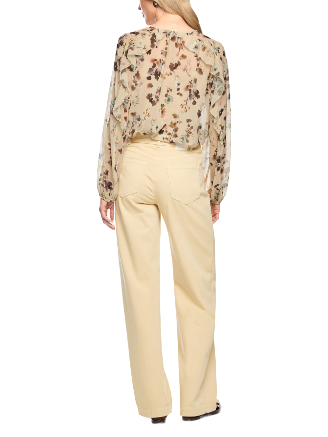 Marc Cain Bluse mit Blüten und Volants bei Robert Ley