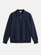 GANT Sweatshirt mit Polokragen 433-EVENING BLUE bei Robert Ley