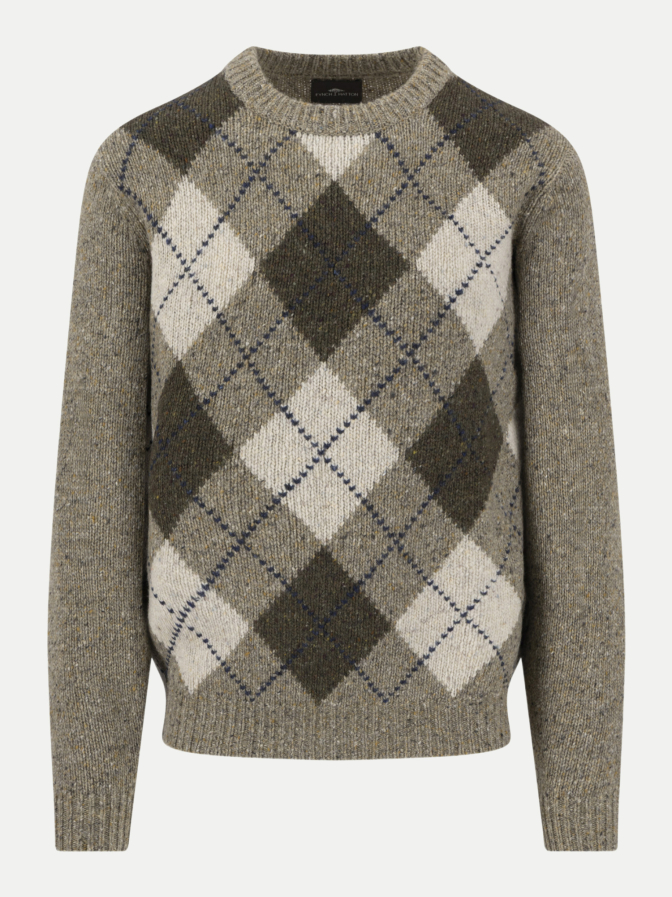 Fynch-Hatton Pullover mit Argyle-Muster aus Woll-Mix bei Robert Ley
