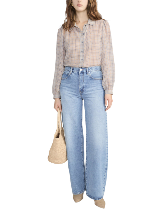 Frame Seidenbluse mit Karomuster bei Robert Ley
