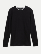 Tom Tailor Denim Langarmshirt im 2-in-1-Look 29999-Black bei Robert Ley
