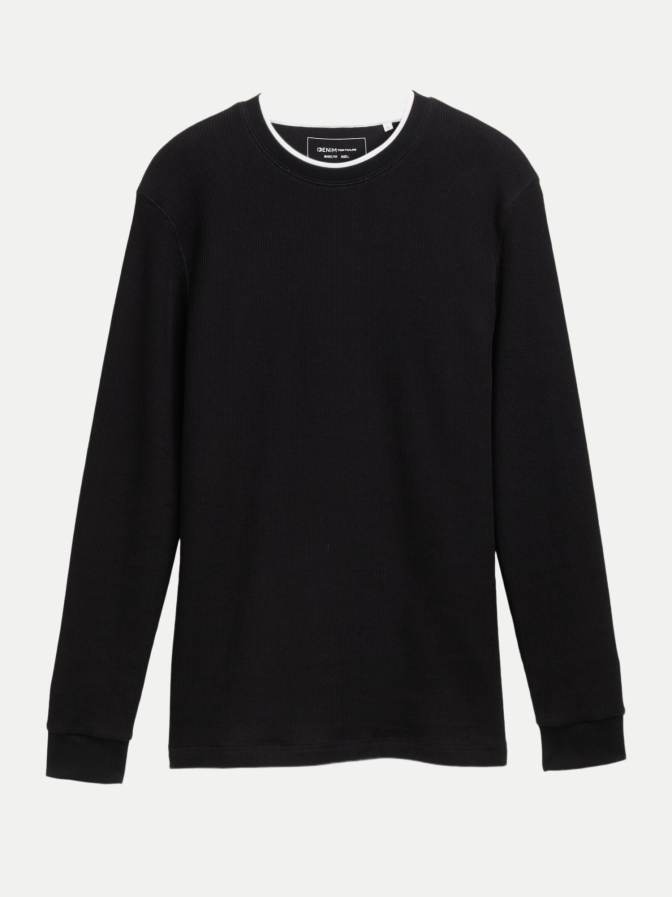 Tom Tailor Denim Langarmshirt im 2-in-1-Look bei Robert Ley