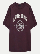 Anine Bing T-Shirt Jaylin Collegiate bgn28-burgundy bei Robert Ley