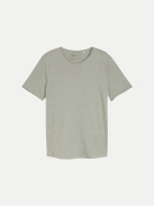 Tom Tailor Denim T-Shirt in Melange-Optik 40296-oak leaf green fine stripe bei Robert Ley