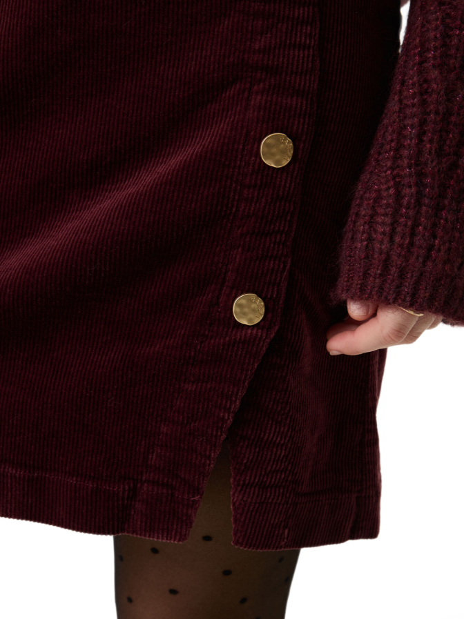 Garcia Mini-Cordrock mit Knopfdetails bei Robert Ley