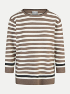 Rabe Moden Strickpullover im Streifen-Design 7672-TAUPE bei Robert Ley