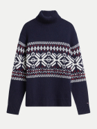 Tommy Hilfiger Rollkragenpullover aus Wollmix DW5-BLUE bei Robert Ley