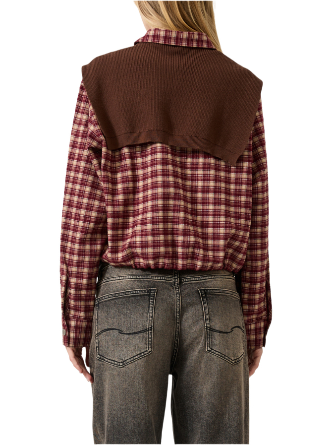 Q/S designed by Hemdbluse mit Strickaccessoire bei Robert Ley