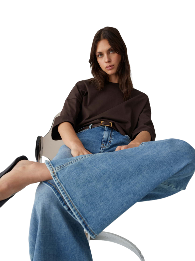 Opus Pants Palazzo Jeans Mari willow mit Powerstretch bei Robert Ley