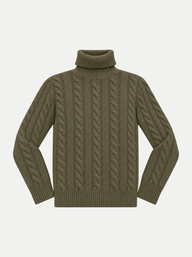 Polo Ralph Lauren Woll-Kaschmir Pullover mit Zopfmuster bei Robert Ley