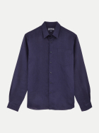 Vilebrequin Leinenhemd Caroubis 390-blue marine bei Robert Ley