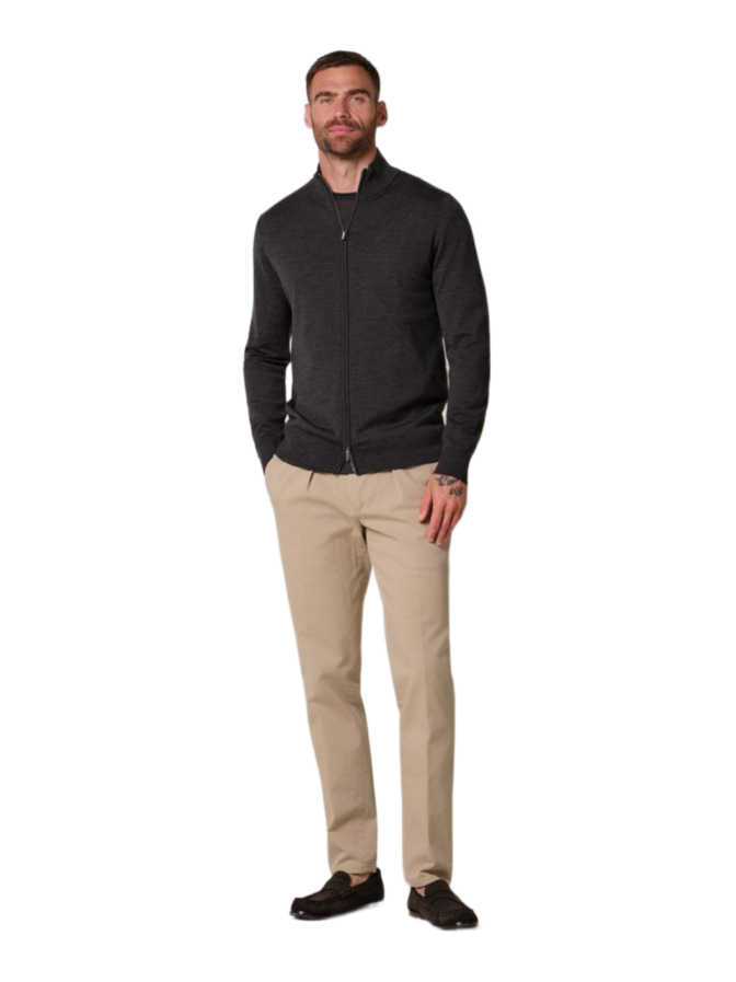 PROFUOMO Strickjacke mit Reißverschluss aus Wolle bei Robert Ley