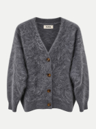 Flona Oversized Strickjacke aus Kaschmir SM23008 blaugrau bei Robert Ley