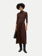 Tommy Hilfiger Slim-Fit Midi Kleid HJT-BROWN bei Robert Ley