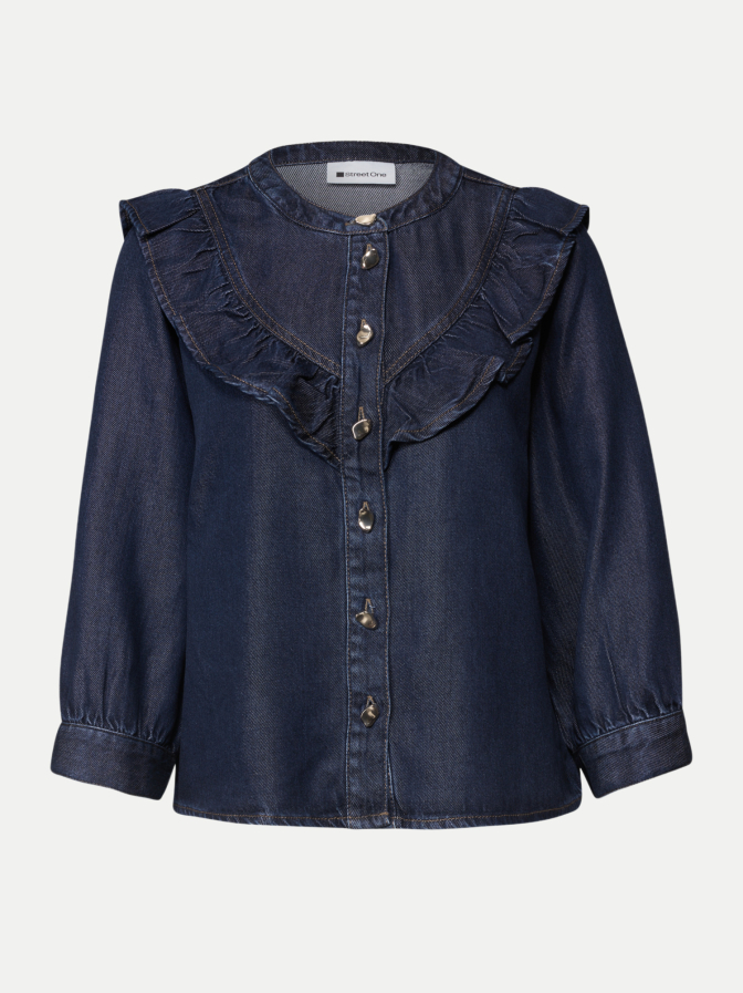 Street One Jeansbluse mit Rüschen-Details bei Robert Ley