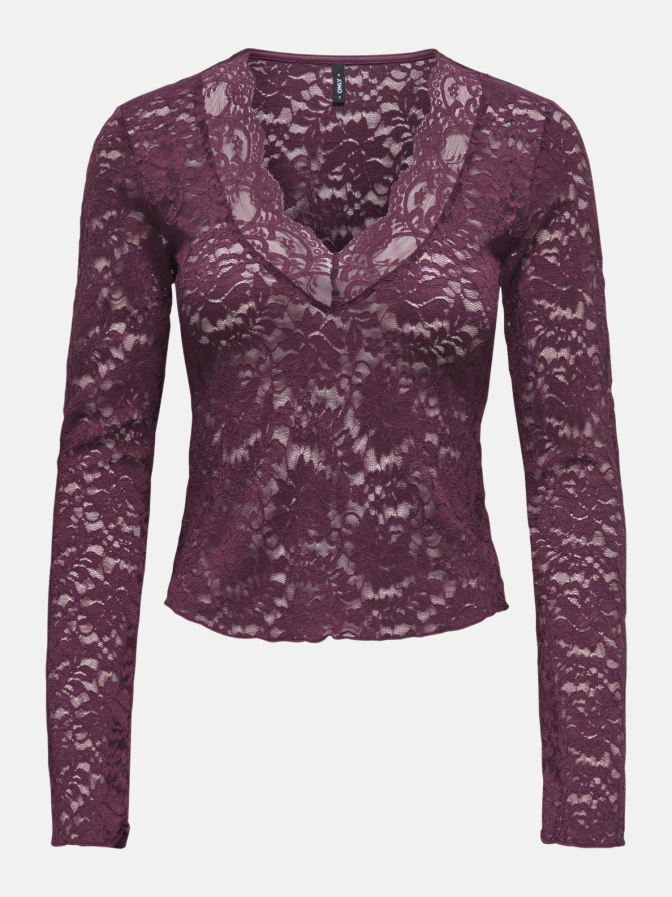 Only Langarm-Spitzenshirt ONLNIKKA bei Robert Ley