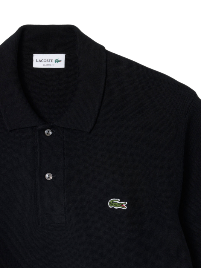 Lacoste Polohemd aus Strick mit langen Ärmeln bei Robert Ley
