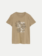 Tom Tailor Casual T-Shirt mit floralem Print 11863-Silver Olive bei Robert Ley