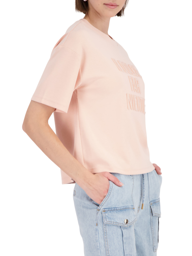 Monari Kurzarm Sweatshirt mit Schriftzug bei Robert Ley