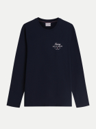 Tommy Hilfiger Langarm- Shirt mit Logo-Print DW5-BLUE bei Robert Ley