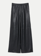 s.Oliver BLACK LABEL Wide-Leg Hose in Leder-Optik 9999-GREY/BLACK bei Robert Ley