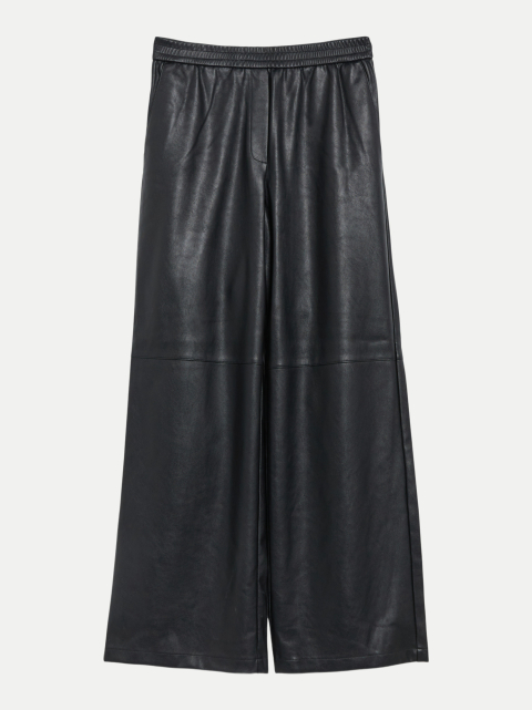 s.Oliver BLACK LABEL Wide-Leg Hose in Leder-Optik bei Robert Ley