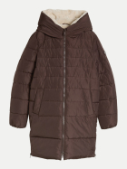 Tom Tailor Casual Puffer-Mantel mit Kapuze 13234-java dark brown bei Robert Ley