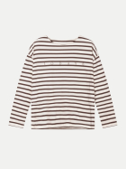 10 Days Oversized Fit Top mit Streifenmuster 3072-ecru/ wine bei Robert Ley